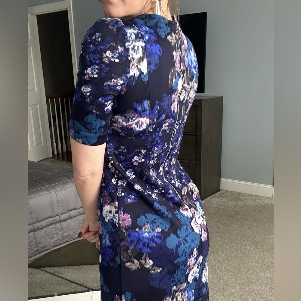 Betsy Johnson blue pattern dress